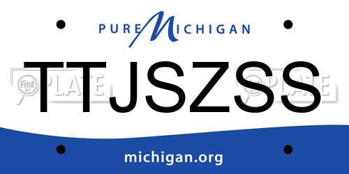 TTJSZSS Michigan License Plate