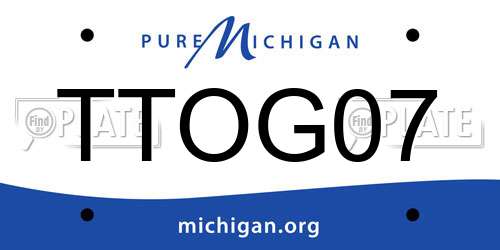 TTOG07 Michigan License Plate
