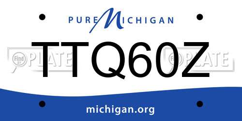 TTQ60Z Michigan License Plate