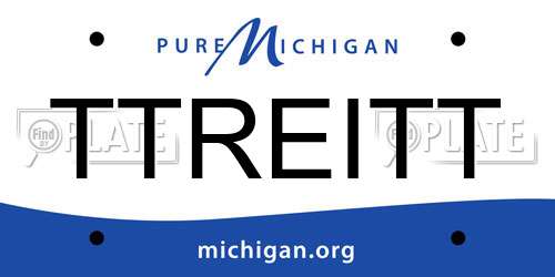 TTREITT Michigan License Plate