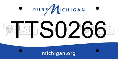 TTS0266 Michigan License Plate