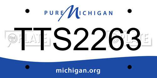TTS2263 Michigan License Plate