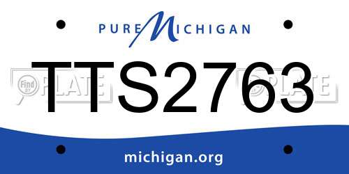 TTS2763 Michigan License Plate