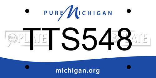 TTS548 Michigan License Plate