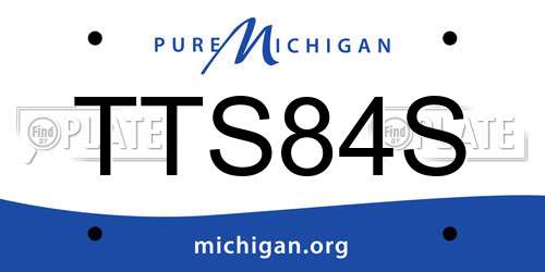 TTS84S Michigan License Plate