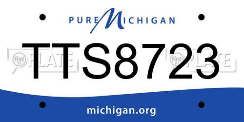 TTS8723 Michigan License Plate