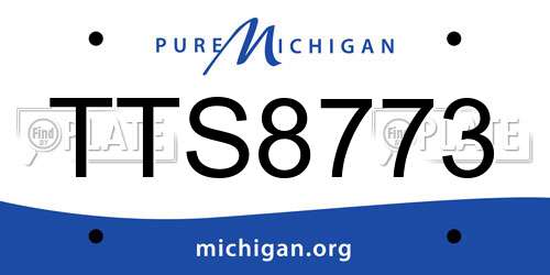 TTS8773 Michigan License Plate