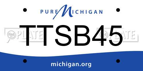 TTSB45 Michigan License Plate