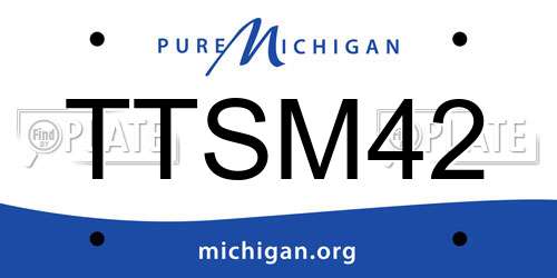 TTSM42 Michigan License Plate