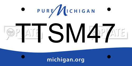 TTSM47 Michigan License Plate