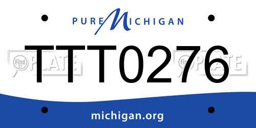 TTT0276 Michigan License Plate
