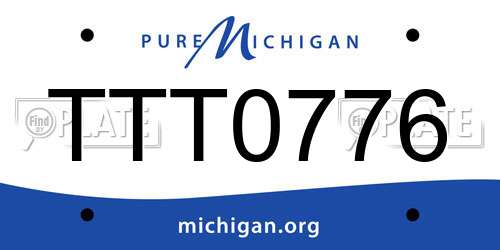 TTT0776 Michigan License Plate