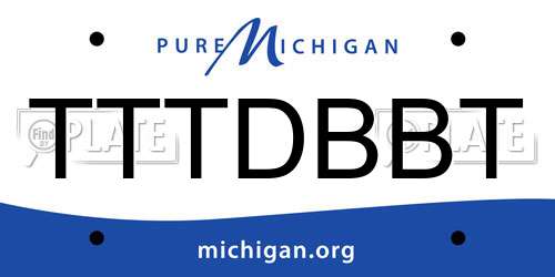 TTTDBBT Michigan License Plate