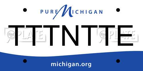 TTTNTTE Michigan License Plate