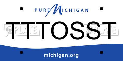 TTTOSST Michigan License Plate