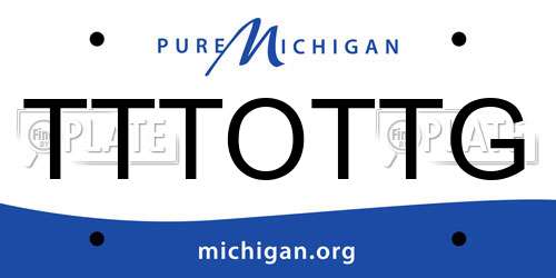 TTTOTTG Michigan License Plate
