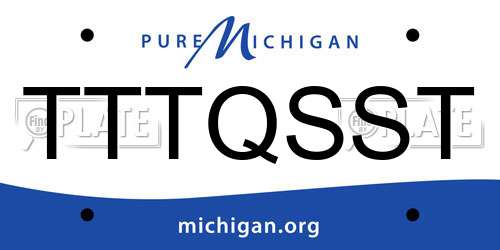 TTTQSST Michigan License Plate