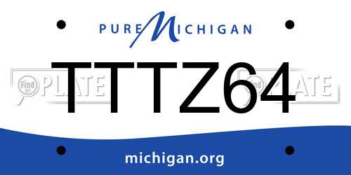 TTTZ64 Michigan License Plate
