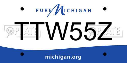 TTW55Z Michigan License Plate