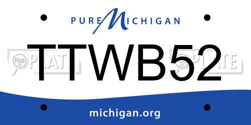 TTWB52 Michigan License Plate
