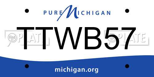 TTWB57 Michigan License Plate