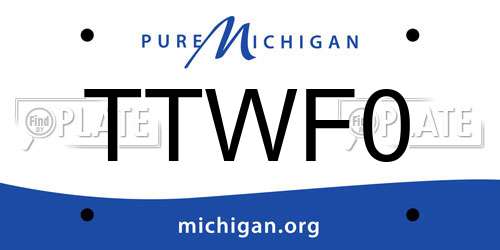 TTWF0 Michigan License Plate