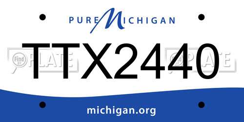 TTX2440 Michigan License Plate
