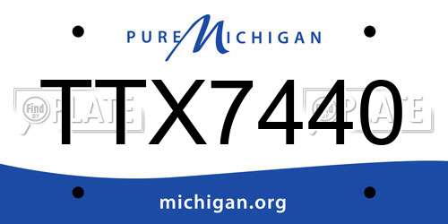 TTX7440 Michigan License Plate