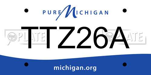 TTZ26A Michigan License Plate