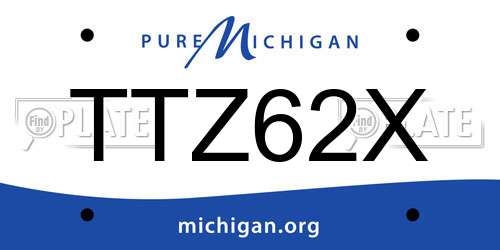 TTZ62X Michigan License Plate