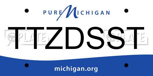 TTZDSST Michigan License Plate