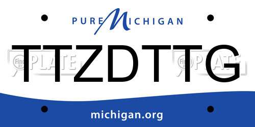 TTZDTTG Michigan License Plate