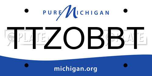 TTZOBBT Michigan License Plate