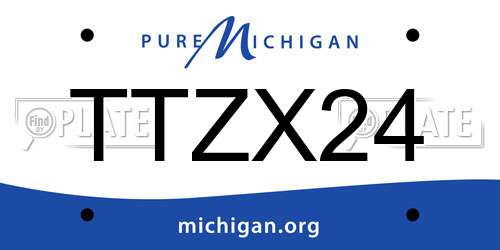 TTZX24 Michigan License Plate