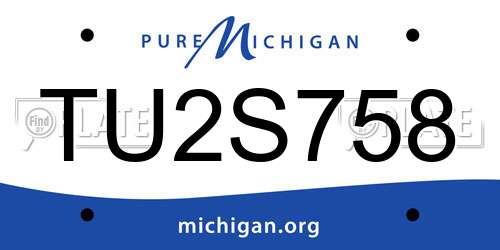 TU2S758 Michigan License Plate