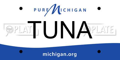 TUNA Michigan License Plate