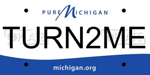 TURN2ME Michigan License Plate