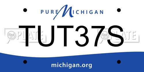 TUT37S Michigan License Plate
