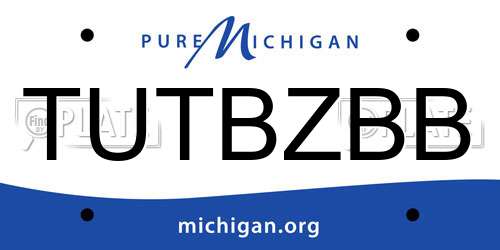 TUTBZBB Michigan License Plate