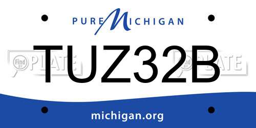 TUZ32B Michigan License Plate