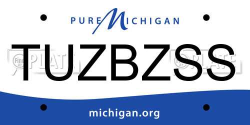 TUZBZSS Michigan License Plate