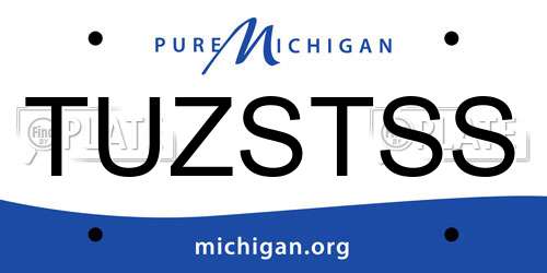 TUZSTSS Michigan License Plate