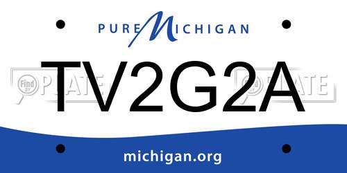 TV2G2A Michigan License Plate