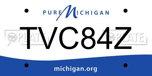 TVC84Z Michigan License Plate
