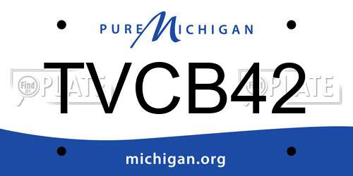 TVCB42 Michigan License Plate