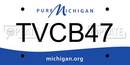 TVCB47 Michigan License Plate