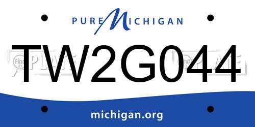 TW2G044 Michigan License Plate