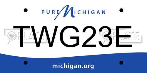 TWG23E Michigan License Plate