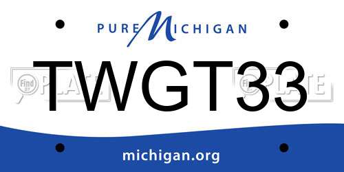 TWGT33 Michigan License Plate