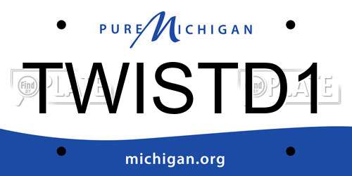 TWISTD1 Michigan License Plate